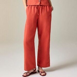J Crew New Soleil Pant in Linen Size XXL in Red Sand